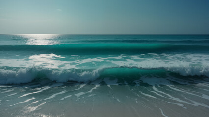 Fototapeta premium gentle ocean waves lapping on the shore