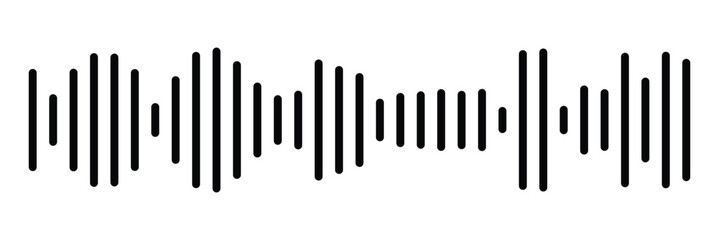 Music sound wave icon. Vector sound wave icon.