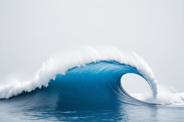 arafed wave breaking on the ocean with a person on a surfboard