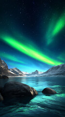 Naklejka premium glassy vibrant aurora