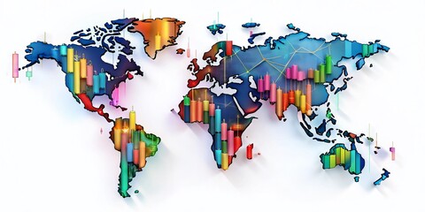 Obraz premium Global Currency Exchange Market: Financial Background, Abstract Concept