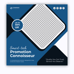 Digital marketing and corporate business service social media post banner template design