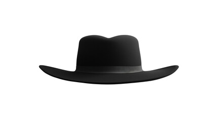 black cowboy hat isolated on white background , transparent png 