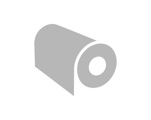 Textile roll vector icon. Paper tube illustration design for kitchen cleaning towel, carpet, scroll whatman, fabric.