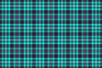 Copy space seamless vector background, lovely check textile fabric. Advertising tartan texture plaid pattern in purple and dark colors.