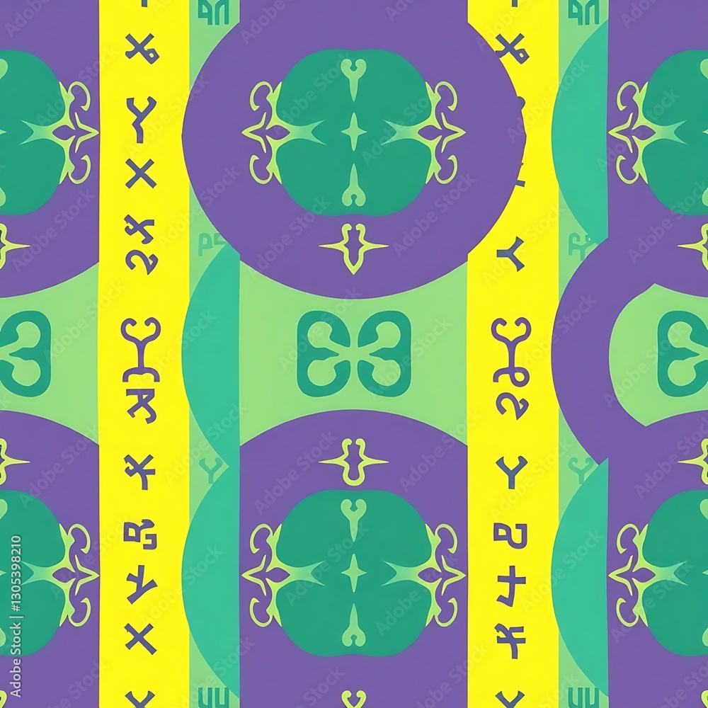 Poster abstract geometric pattern: a vibrant, seamless pattern in a bold color palette, featuring overlappi