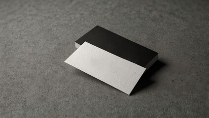 Textured business card mockup on a grey background