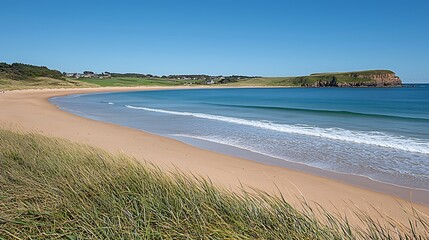 Obraz premium Scottish Coastline Beach Scenery