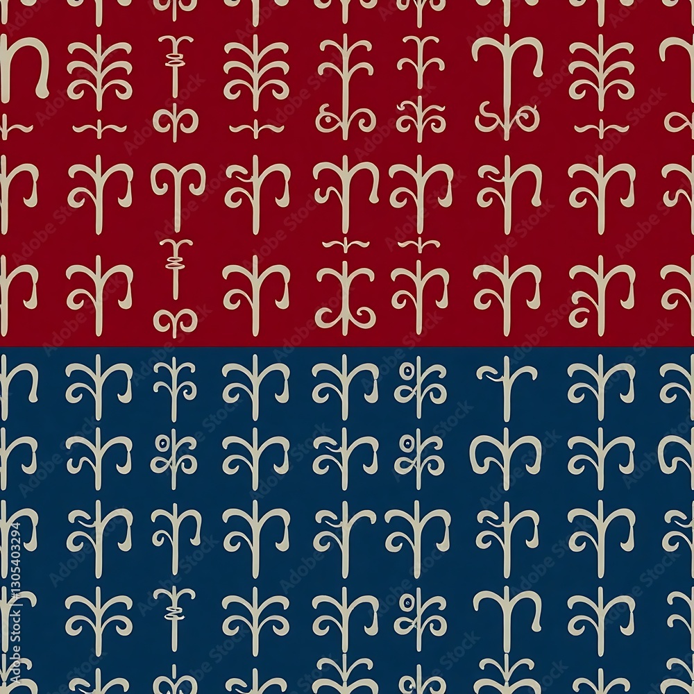 Poster seamless pattern design: elegant and sophisticated seamless pattern featuring stylized plant motifs 