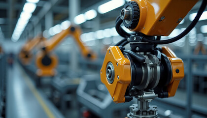 Advanced robotic arm in a manufacturing facility during daylight hours enhancing production efficiency