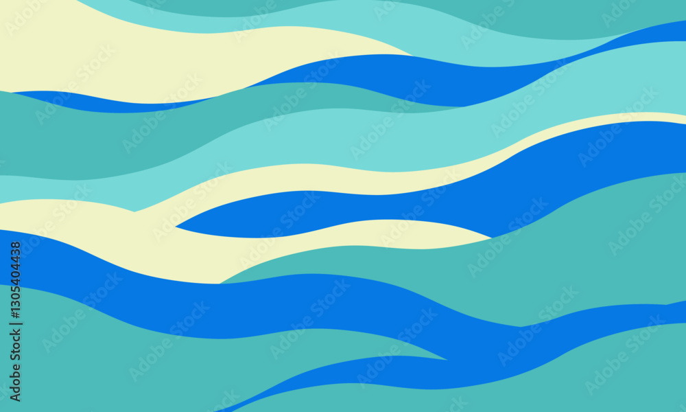 Poster minimalist abstract background with wavy, rippled stripes and sparse curves. flowing, textured lines