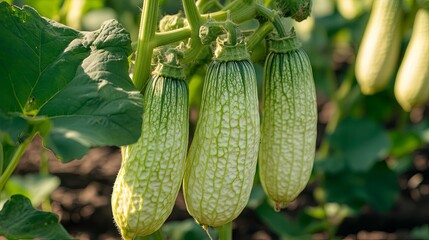 Luffa vegetable cultivation and production, promoting green business and entrepreneurial harvesting practices
