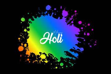 Happy holi colorful background for festival of colors vector design.