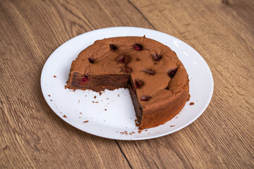 Brownie is a piece of homemade cake