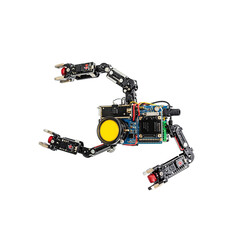 Innovative wall climbing robot with magnetic feet displayed on white background demonstrating exceptional navigation skills