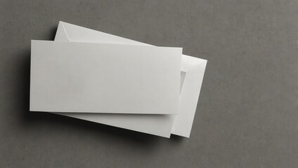 top view of business card isolated on white