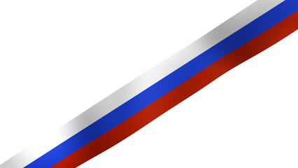 Ribbon in the colors of the Russian flag