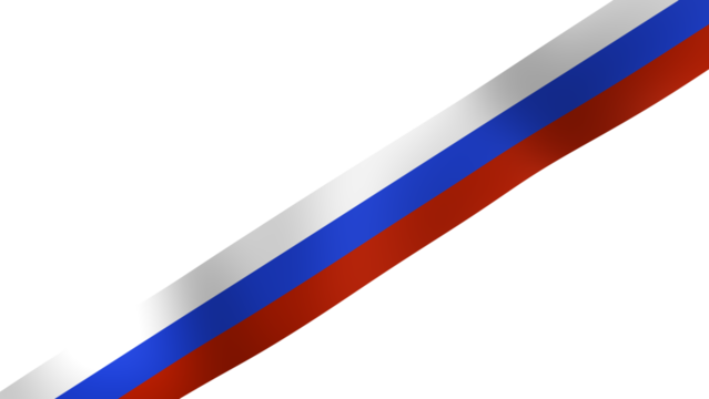 Ribbon in the colors of the Russian flag
