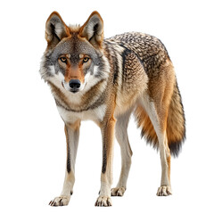 Obraz premium Majestic Red Wolf Portrait Wild Canine, Fierce Eyes, Furry Tail
