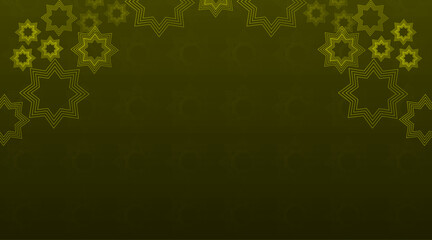 Floral background banner design | Multiple shape geometric elegant greeting background with star shape for presentation, futuristic, flyer, texture, decoration with olive colour