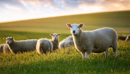 Obraz premium sheep in the field