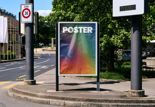 Mockup Of Customizable Poster In City
