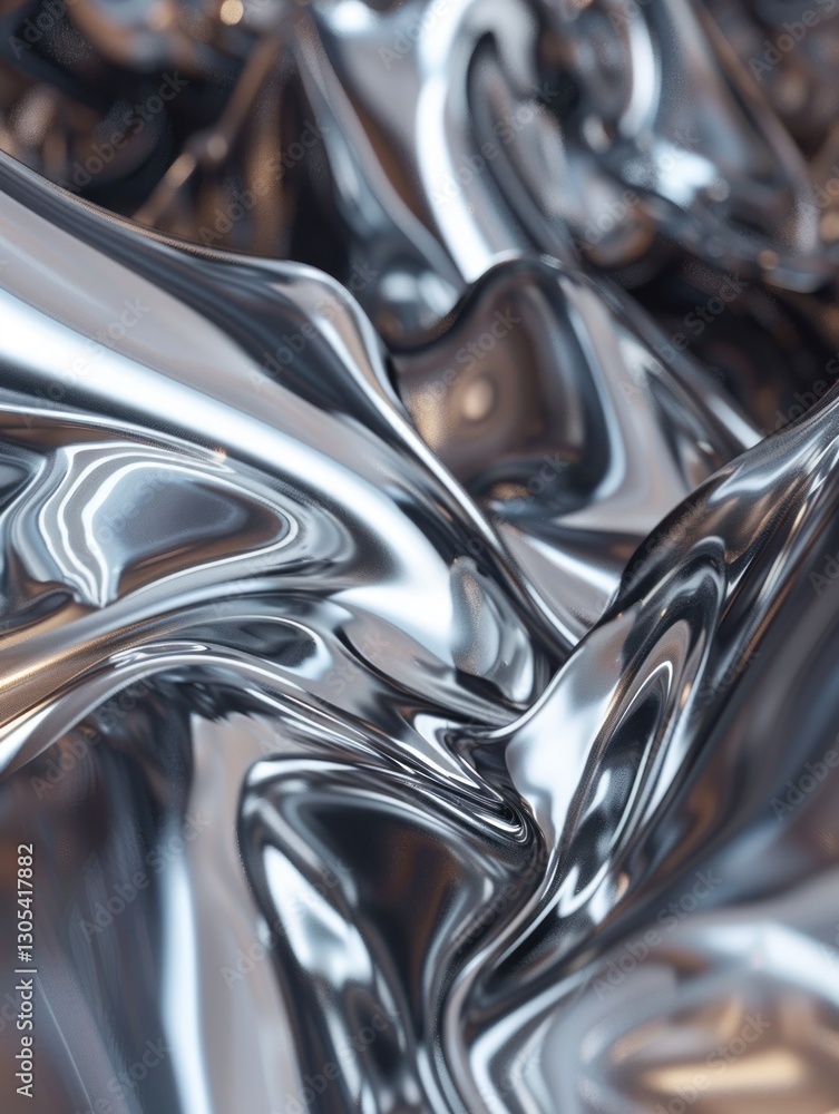 Poster warped reflections create an eerie, surreal atmosphere with smooth fluid-like distortions in soft mo