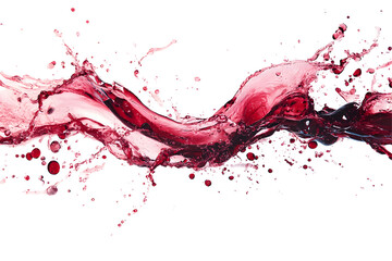 Fototapeta premium Red wine splash cut out, isolated on white or transparent background