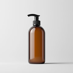 A single, highly detailed Pump dispenser bottle in a studio setting, centered, isolated on a clean background. Professional product photography, soft shadows, realistic lighting, and subtle reflection