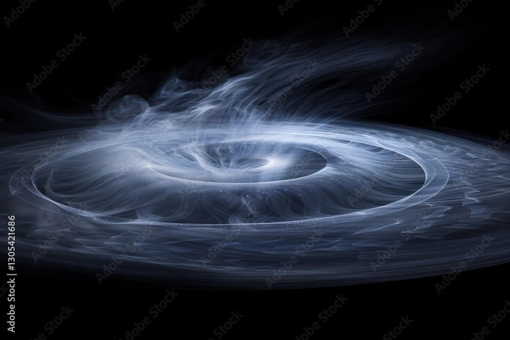 Poster a dark energy vortex draws in surrounding light, creating an eerie and mesmerizing effect with swirl