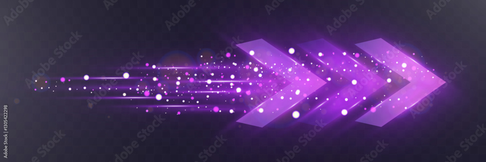 Poster Futuristic speed background with glowing arrows and motion blur. digital abstract technology concept with fast moving elements.	
