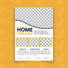 real estate modern vector flyer design layout