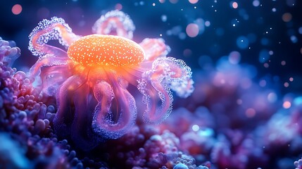 Underwater glowing coral reef marine creatures high resolution hd pictures