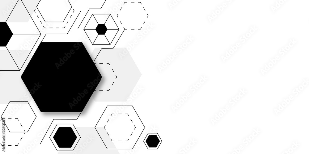 Poster hexagonal network background, sci-fi technology design. high-tech honeycomb grid, digital and futuri