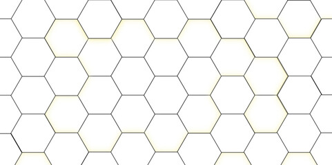 Hexagonal Wireframe Background, Futuristic Digital Texture. Geometric Hexagon Pattern, Modern and Minimalist Design. Hexagon. Vector. Illustration. 