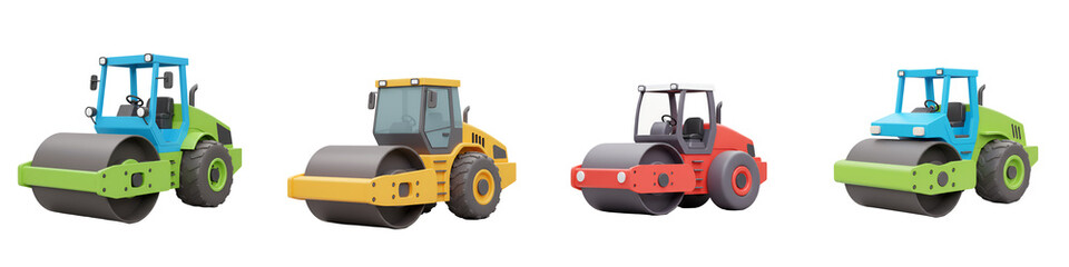 Road Roller – Heavy-Duty Machine for Flattening and Compacting Roads