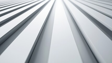 Obraz premium Abstract parallel white bars with soft shadows, suggesting order and precision. Great for technology, architecture, and design concepts.