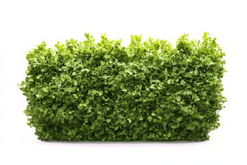 Obraz premium botanical green hedge with realistic textures isolated on white