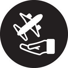 Aeroplane  glyph icon