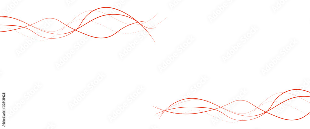 Poster Thin line wavy background. Abstract black lines wave curve motion on white background vector. coloring abstract thin wave.