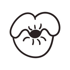 Sexy doodle Lips. Hand drawn vector illustration