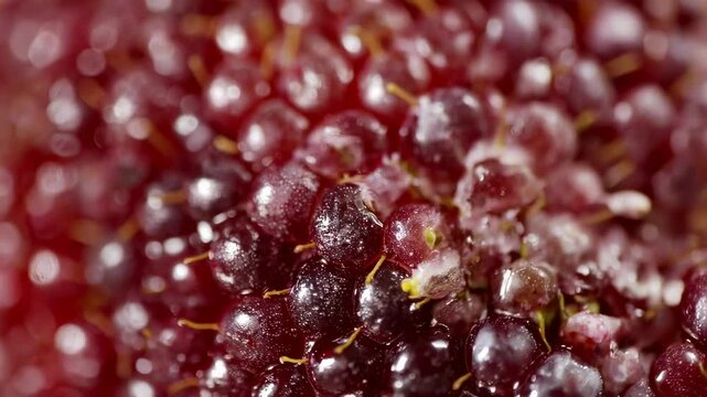 Extreme Macro Shot of Wild Raspberry