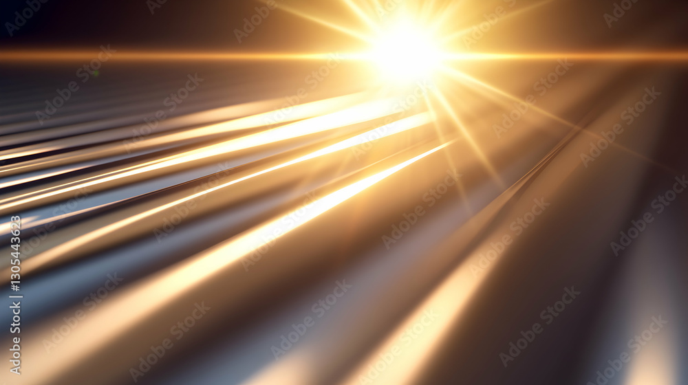 Aufkleber a mesmerizing close-up of metallic surfaces reflecting sunlight, creating an illusion of depth and m