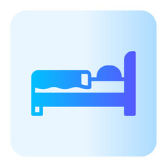Bed  gradient icon