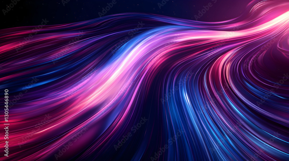 Poster an abstract representation of vibrant colors blending seamlessly to create a fluid motion, evoking a