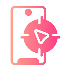 Fototapeta premium gps gradient icon