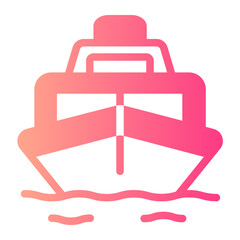 yacht gradient icon