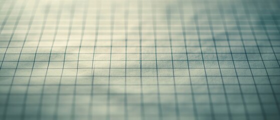 Obraz premium Soft focus on checked notebook paper, its grid pattern inviting thoughts and sketches in gentle light.