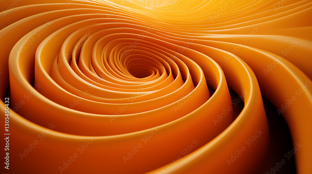 Poster a captivating, abstract image showcasing a series of swirling orange patterns that create a sense of