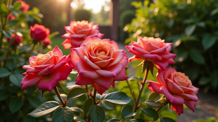 Roses blooming at the entrance